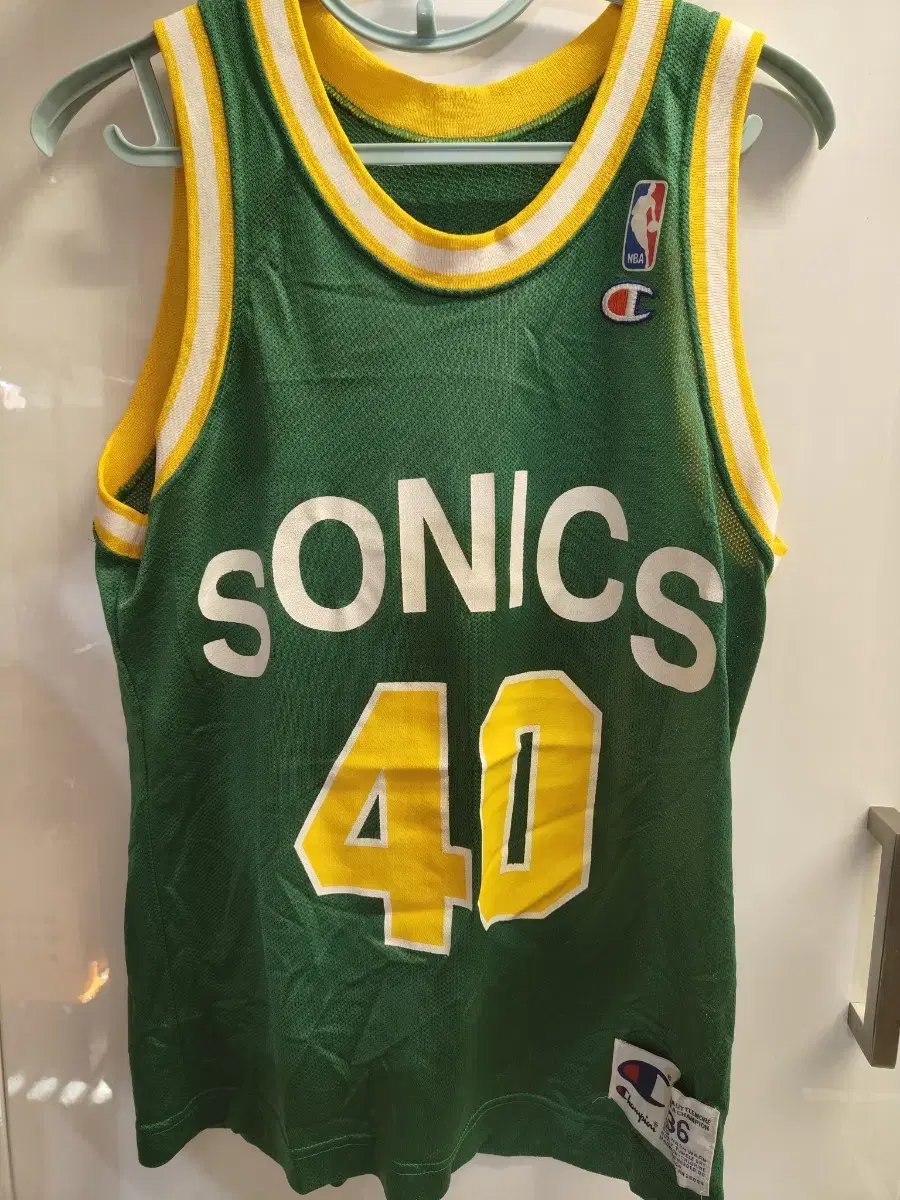 Shawn Kemp sonics NBA 져지 유니폼 챔피온 빈티지 S